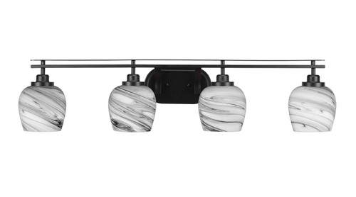 Toltec Lighting - 2614-MB-4819 - Four Light Bath Bar - Odyssey - Matte Black
