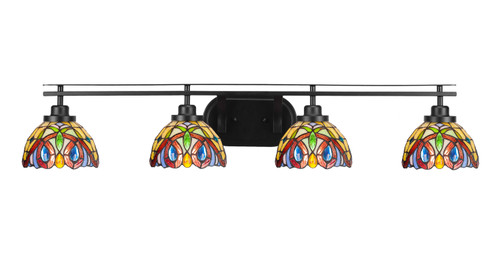 Toltec Lighting - 2614-MB-9445 - Four Light Bath Bar - Odyssey - Matte Black