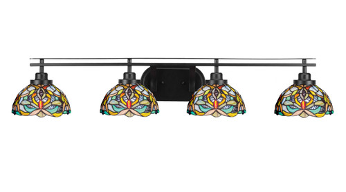 Toltec Lighting - 2614-MB-9905 - Four Light Bath Bar - Odyssey - Matte Black