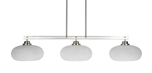 Toltec Lighting - 2633-BN-216 - Three Light Island Pendant - Odyssey - Brushed Nickel