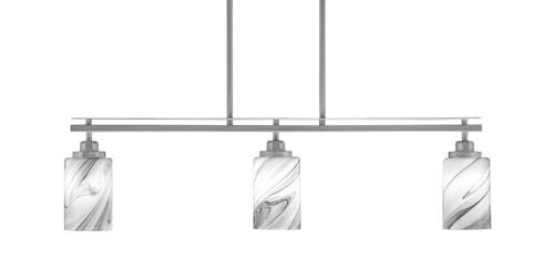 Toltec Lighting - 2636-BN-3009 - Three Light Island Pendant - Odyssey - Brushed Nickel