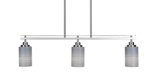 Toltec Lighting - 2636-BN-4062 - Three Light Island Pendant - Odyssey - Brushed Nickel