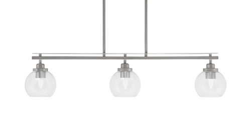 Toltec Lighting - 2636-BN-4100 - Three Light Island Pendant - Odyssey - Brushed Nickel
