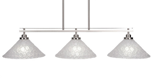 Toltec Lighting - 2636-BN-441 - Three Light Island Pendant - Odyssey - Brushed Nickel