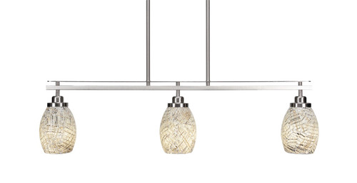Toltec Lighting - 2636-BN-5054 - Three Light Island Pendant - Odyssey - Brushed Nickel