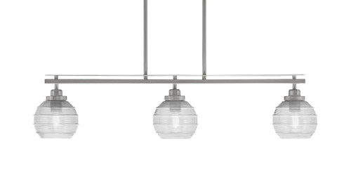 Toltec Lighting - 2636-BN-5110 - Three Light Island Pendant - Odyssey - Brushed Nickel