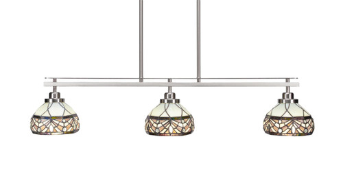 Toltec Lighting - 2636-BN-9485 - Three Light Island Pendant - Odyssey - Brushed Nickel