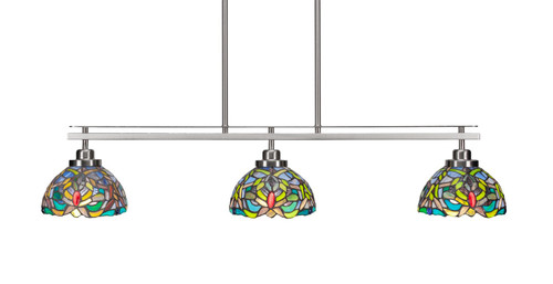 Toltec Lighting - 2636-BN-9905 - Three Light Island Pendant - Odyssey - Brushed Nickel