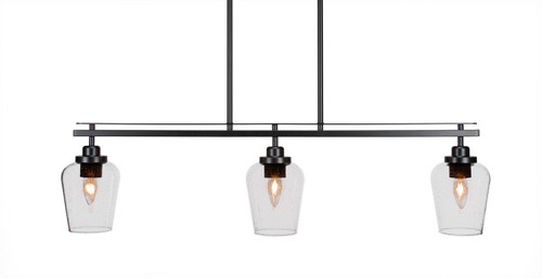 Toltec Lighting - 2636-MB-210 - Three Light Island Pendant - Odyssey - Matte Black