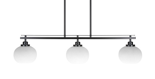 Toltec Lighting - 2636-MB-212 - Three Light Island Pendant - Odyssey - Matte Black