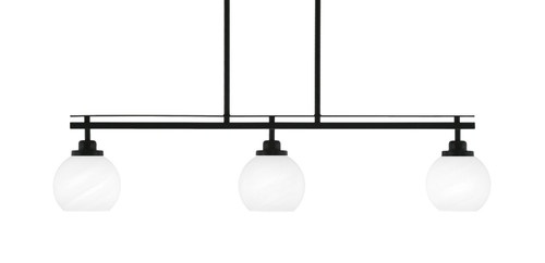 Toltec Lighting - 2636-MB-4101 - Three Light Island Pendant - Odyssey - Matte Black
