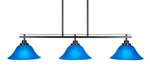 Toltec Lighting - 2636-MB-435 - Three Light Island Pendant - Odyssey - Matte Black
