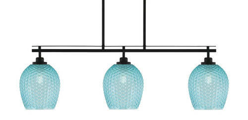 Toltec Lighting - 2636-MB-4905 - Three Light Island Pendant - Odyssey - Matte Black