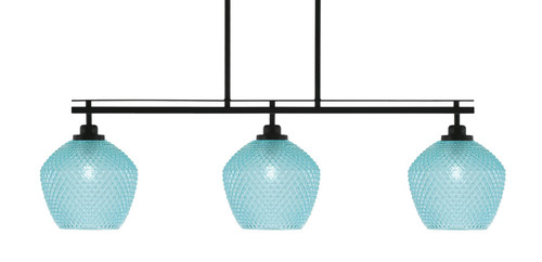 Toltec Lighting - 2636-MB-4925 - Three Light Island Pendant - Odyssey - Matte Black