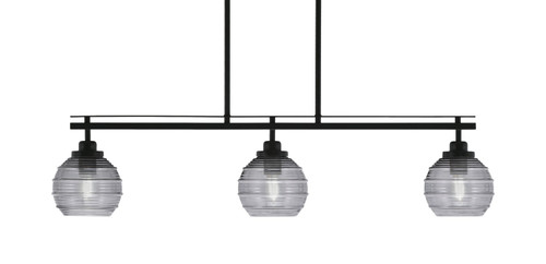 Toltec Lighting - 2636-MB-5112 - Three Light Island Pendant - Odyssey - Matte Black