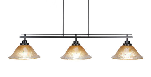 Toltec Lighting - 2636-MB-730 - Three Light Island Pendant - Odyssey - Matte Black