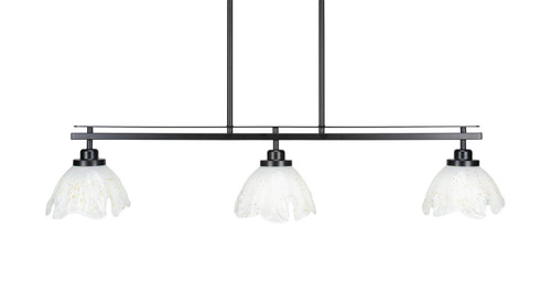 Toltec Lighting - 2636-MB-755 - Three Light Island Pendant - Odyssey - Matte Black