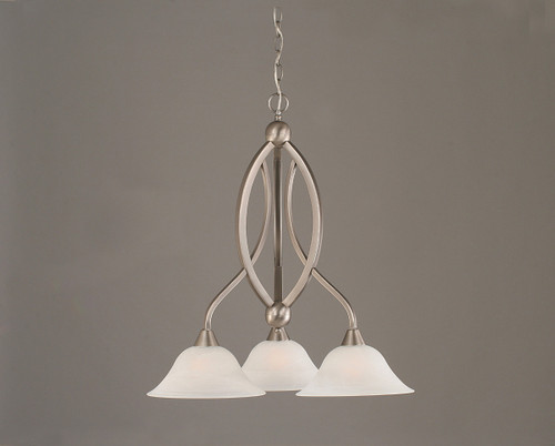 Toltec Lighting - 263-BN-510 - Three Light Chandelier - Bow - Brushed Nickel