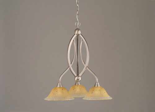 Toltec Lighting - 263-BN-730 - Three Light Chandelier - Bow - Brushed Nickel