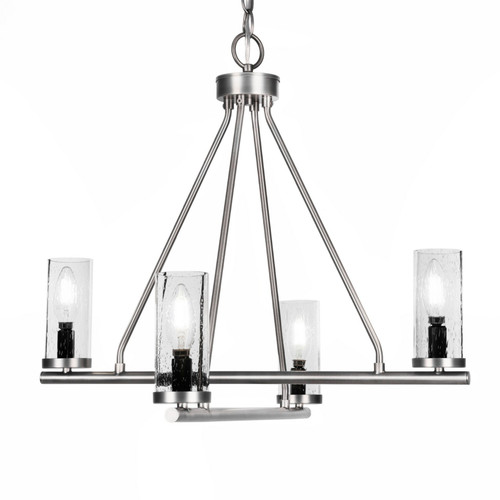 Toltec Lighting - 2804-GP-800B - Four Light Chandelier - Trinity - Graphite