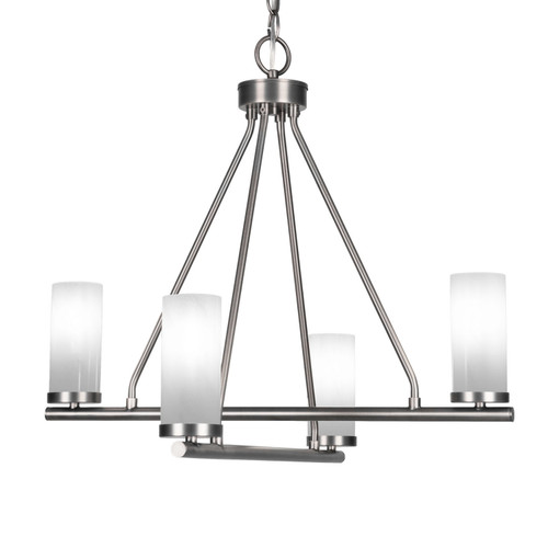Toltec Lighting - 2804-GP-811B - Four Light Chandelier - Trinity - Graphite