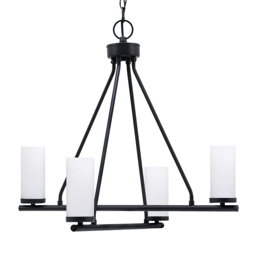 Toltec Lighting - 2804-MB-801B - Four Light Chandelier - Trinity - Matte Black