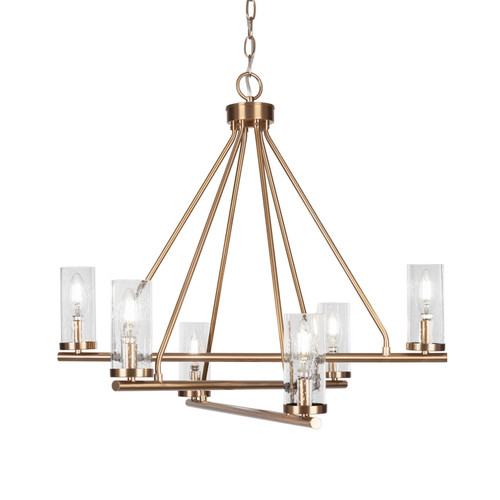 Toltec Lighting - 2806-NAB-800B - Six Light Chandelier - Trinity - New Age Brass