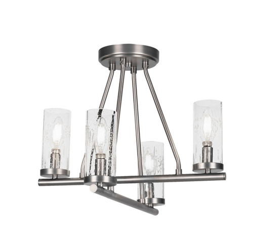 Toltec Lighting - 2807-GP-800B - Four Light Semi-Flush Mount - Trinity - Graphite