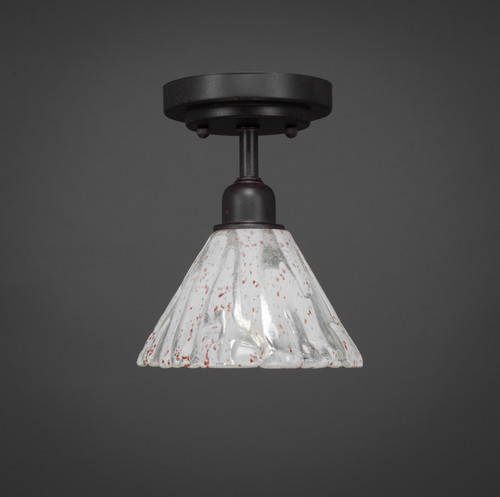 Toltec Lighting - 280-DG-7195 - One Light Semi Flush - Vintage - Dark Granite