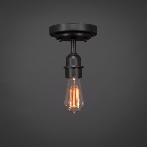 Toltec Lighting - 280-DG-AT18 - One Light Semi-Flush Mount - Vintage - Dark Granite