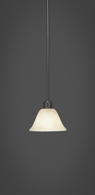 Toltec Lighting - 281-DG-508 - One Light Mini Pendant - Vintage - Dark Granite