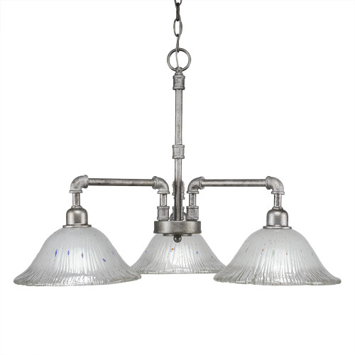 Toltec Lighting - 283-AS-731 - Three Light Chandelier - Vintage - Aged Silver