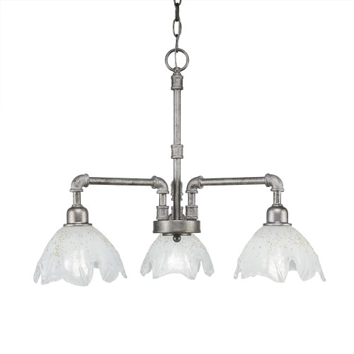 Toltec Lighting - 283-AS-755 - Three Light Chandelier - Vintage - Aged Silver