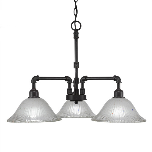 Toltec Lighting - 283-DG-731 - Three Light Chandelier - Vintage - Dark Granite