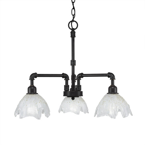 Toltec Lighting - 283-DG-755 - Three Light Chandelier - Vintage - Dark Granite