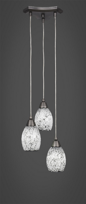 Toltec Lighting - 28-BN-4165 - Three Light Cluster Pendalier - Europa - Brushed Nickel