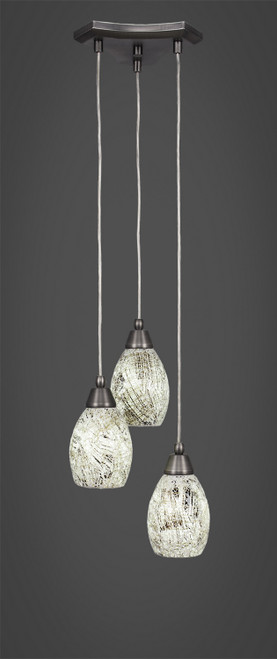 Toltec Lighting - 28-BN-5054 - Three Light Cluster Pendalier - Europa - Brushed Nickel