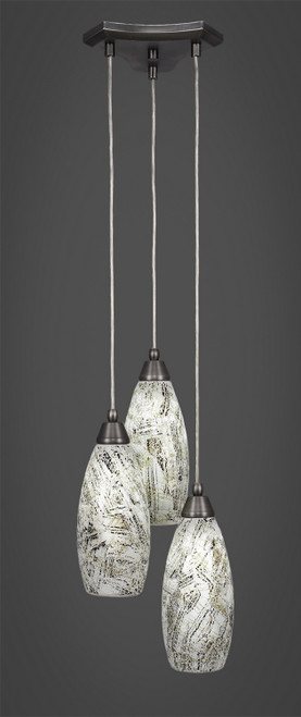 Toltec Lighting - 28-BN-5064 - Three Light Mini Pendant - Europa - Brushed Nickel