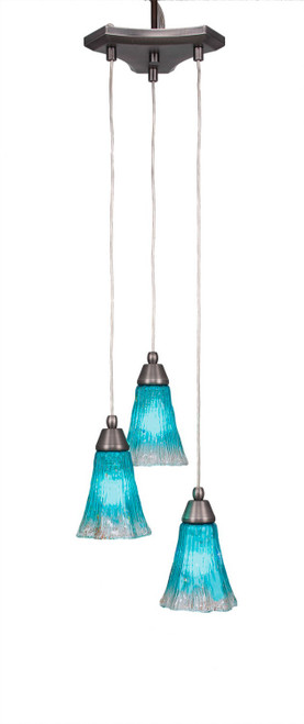 Toltec Lighting - 28-BN-725 - Three Light Multi Light Mini Pendant - Europa - Brushed Nickel