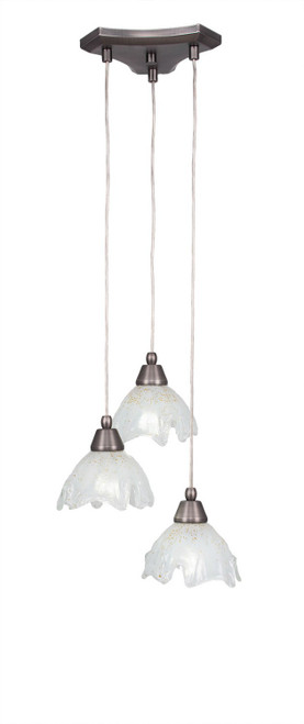 Toltec Lighting - 28-BN-755 - Three Light Cluster Pendalier - Europa - Brushed Nickel
