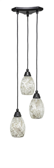 Toltec Lighting - 28-MB-5054 - Three Light Cluster Pendalier - Europa - Matte Black