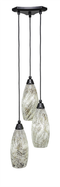 Toltec Lighting - 28-MB-5064 - Three Light Mini Pendant - Europa - Matte Black