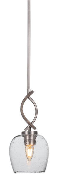 Toltec Lighting - 2901-GPDW-4810 - One Light Mini Pendant - Monterey - Graphite & Painted Distressed Wood-look Metal