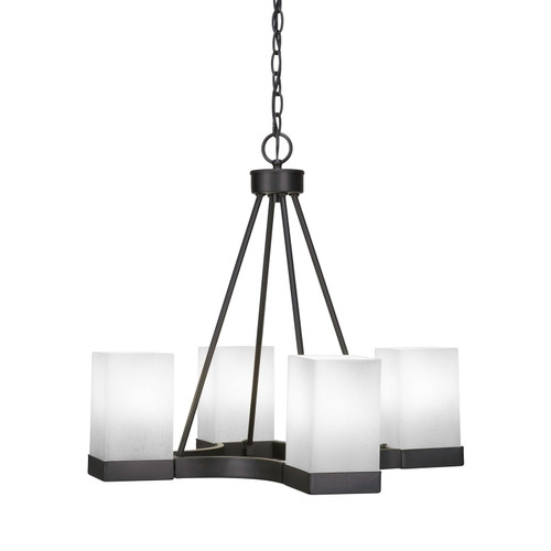 Toltec Lighting - 3024-ES-531 - Four Light Chandelier - Nouvelle - Espresso