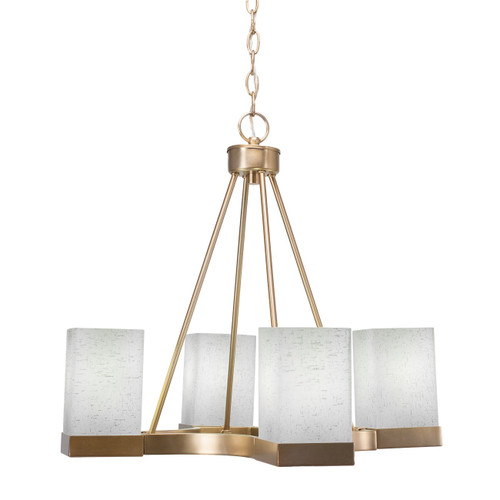 Toltec Lighting - 3024-NAB-531 - Four Light Chandelier - Nouvelle - New Age Brass