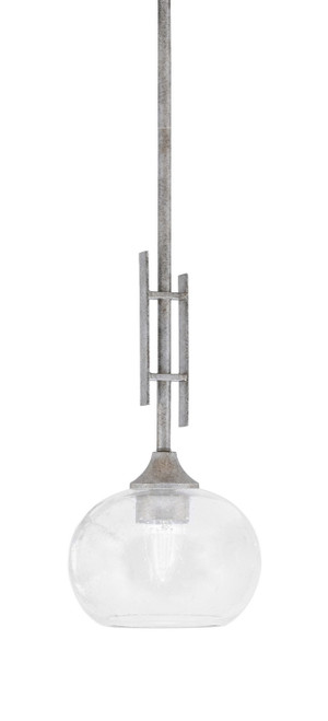 Toltec Lighting - 320-AS-202 - One Light Mini Pendant - Uptowne - Aged Silver