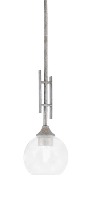 Toltec Lighting - 320-AS-4100 - One Light Mini Pendant - Uptowne - Aged Silver