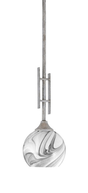Toltec Lighting - 320-AS-4109 - One Light Mini Pendant - Uptowne - Aged Silver