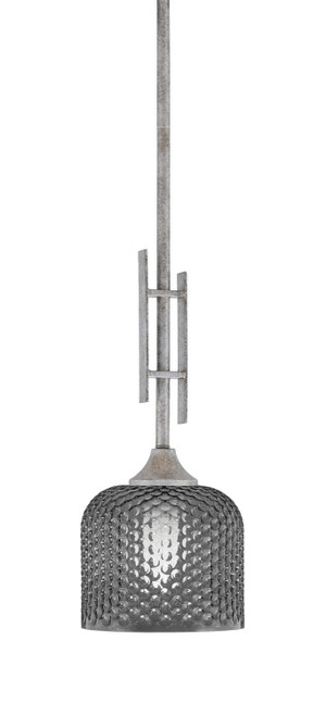 Toltec Lighting - 320-AS-4612 - One Light Mini Pendant - Uptowne - Aged Silver