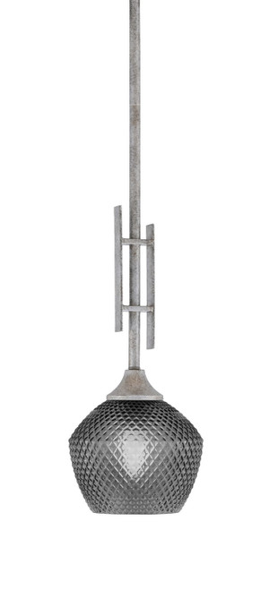 Toltec Lighting - 320-AS-4622 - One Light Mini Pendant - Uptowne - Aged Silver